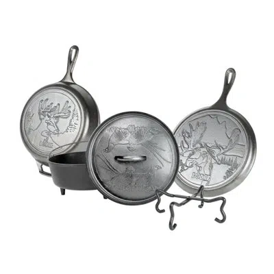 Lodge Wildlife 5 Piece Cookware Set In Stainless Steel;silver