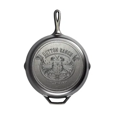 Lodge Yellowstone 12 Inch Seasoned Cast Iron Steer Skillet In Black