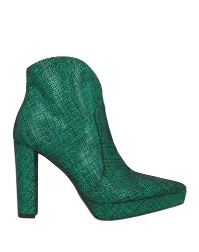 Lodi Woman Ankle Boots Emerald Green Size 7 Textile Fibers