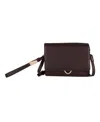 Lodis Amy Leather Crossbody Bag In Deep Raisin
