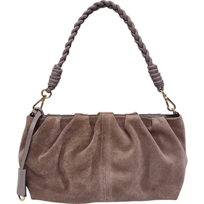 Lodis Arion Leather Clutch In Fog Leather