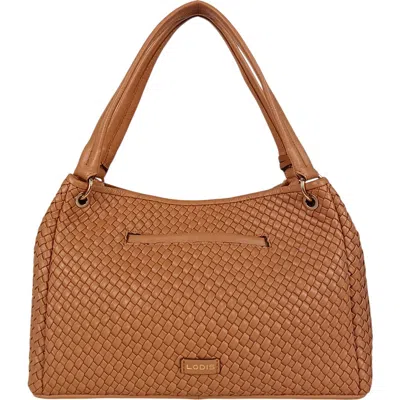 Lodis Audrey Woven Shoulder Bag In Brown