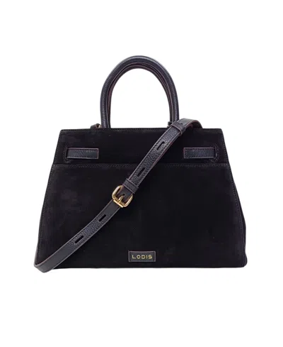 Lodis Ceres Small Top Handle Satchel Handbag In Black