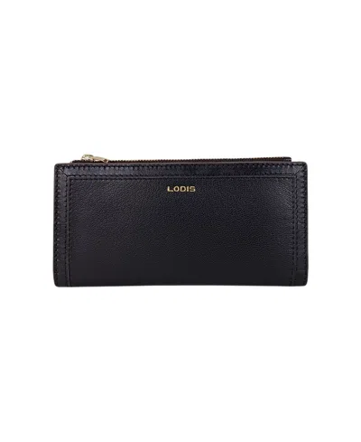 Lodis Deluxe Leather Zip Around Wallet In Black