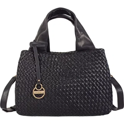 Lodis Eleanor Woven Crossbody Bag In Black