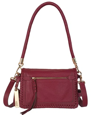 Lodis Elina Flap Small Crossbody Bag In Burgundy
