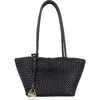 Lodis Hadley Woven Shoulder Bag In Black