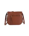 Lodis Kimberly Leather Crossbody Bag In Chesnut