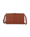 Lodis Leather Details Traveler Bag In Chesnut