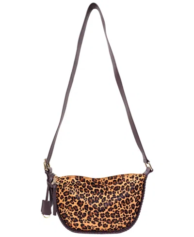 Lodis Lumos Medium Adjustable Crossbody Handbag In Animal Print