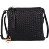 Lodis Maddie Woven Crossbody Bag In Black