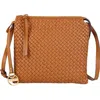 Lodis Maddie Woven Crossbody Bag In Brown