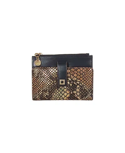 Lodis Myrrh Leather Bifold Wallet In Animal Print