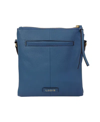 Lodis Nantucket Leather Crossbody In Wedgewood Blue