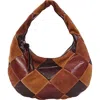 Lodis Patch Train Mini Leather Shoulder Bag In Brown Multi