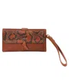 Lodis Women's Elia Python 2 In 1 Wristlet Wallet In Chestnut