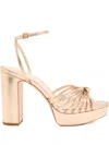 Loeffler Randall 120mm Rivka Knot Sandals In Gold