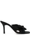 Loeffler Randall 90mm Pleated Knot-detail Sandals In Braun