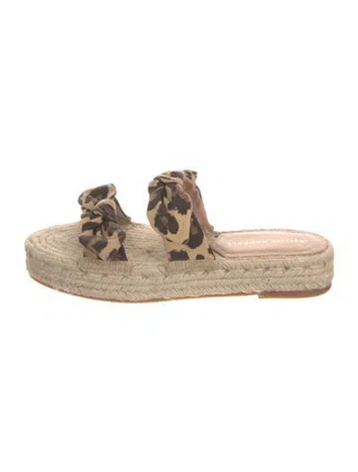 Pre-owned Loeffler Randall Animal Print Espadrilles In Neutral