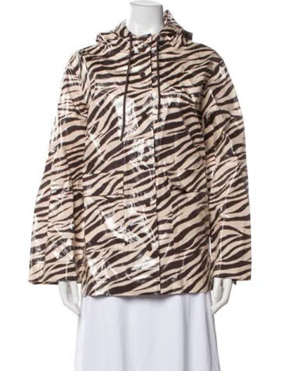 Pre-owned Loeffler Randall Animal Print Jacket In Multi