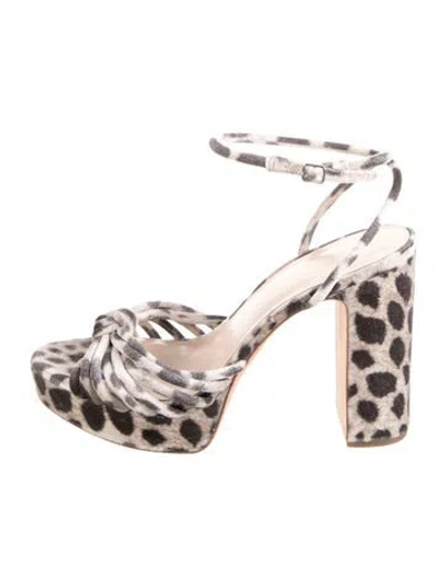 Pre-owned Loeffler Randall Animal Print Pumps In Neutrals
