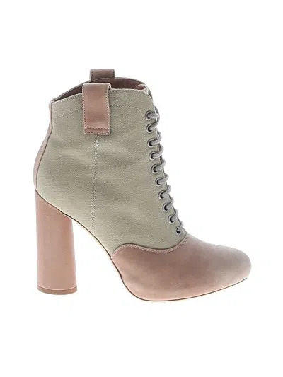 Pre-owned Loeffler Randall Ankle Boots In Gray