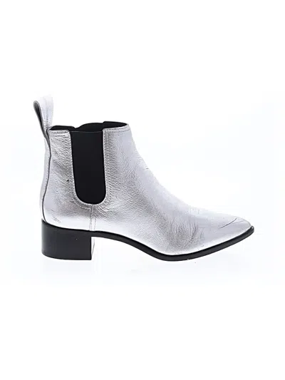 Pre-owned Loeffler Randall Ankle Boots In Silver