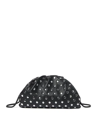 Loeffler Randall Bailey Pleated Leather Clutch In Black