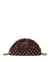 Loeffler Randall Bailey Pleated Leather Clutch In Brown