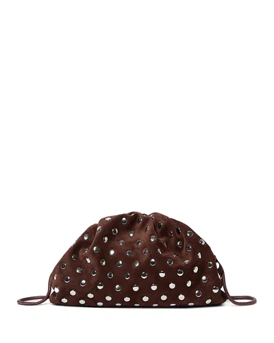 Loeffler Randall Bailey Pleated Leather Clutch In Brown