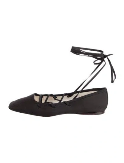 Pre-owned Loeffler Randall Ballet Flats In Black