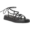 Loeffler Randall Beau-n Womens Leather Strappy Lace-up In Black
