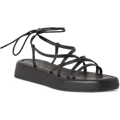 Loeffler Randall Beau-n Womens Leather Strappy Lace-up In Black