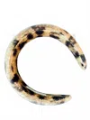 Loeffler Randall Bellamy Oversized Headband In Leopard In Neutral