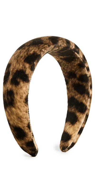 Loeffler Randall Bellamy Oversized Headband Leopard