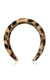 Loeffler Randall Bellamy Oversized Leopard Headband In Animal