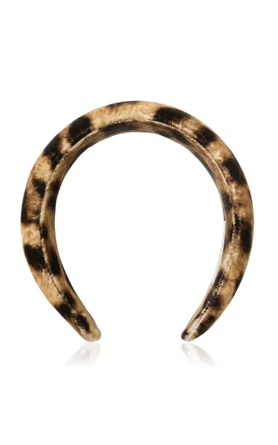 Loeffler Randall Bellamy Oversized Leopard Headband In Animal