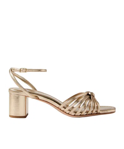 Loeffler Randall Blockheel Strap Sandals In Gold