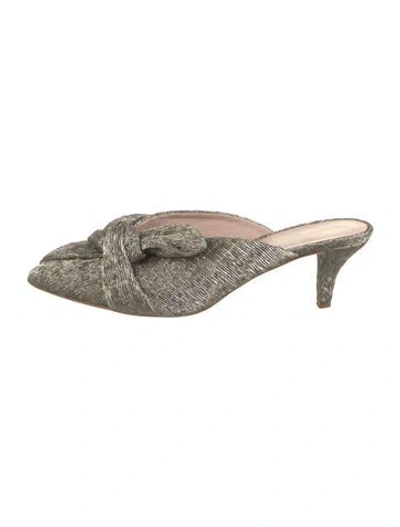 Pre-owned Loeffler Randall Bow Accents Mules