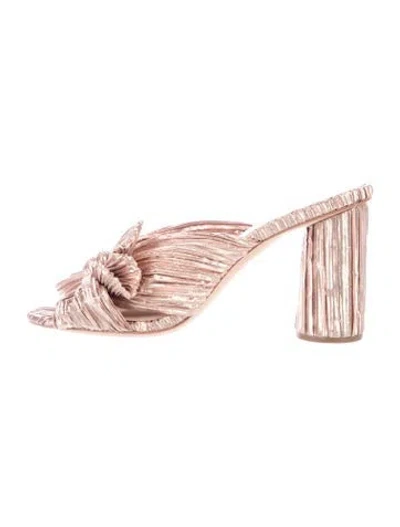 Pre-owned Loeffler Randall Bow Accents Mules In Pink