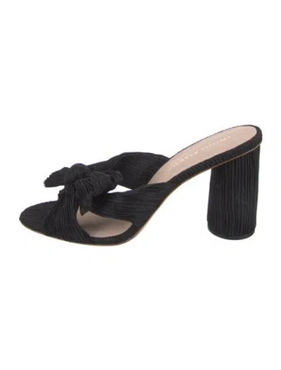 Pre-owned Loeffler Randall Bow Accents Sandals In Black