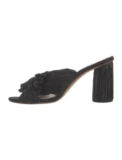 Pre-owned Loeffler Randall Bow Accents Sandals In Black