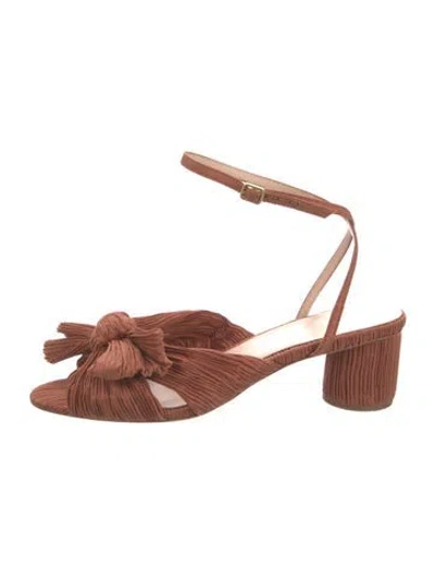 Pre-owned Loeffler Randall Bow Accents Sandals In Brown