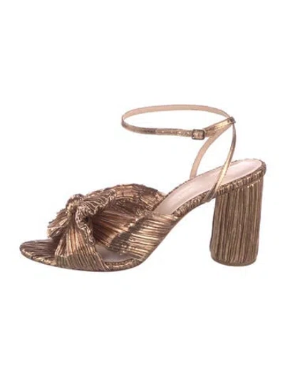 Pre-owned Loeffler Randall Bow Accents Sandals In Brown