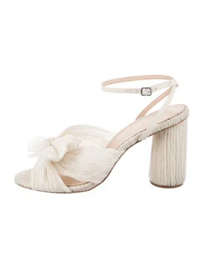 Pre-owned Loeffler Randall Bow Accents Sandals In Neutral