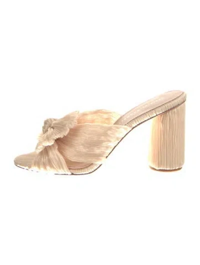 Pre-owned Loeffler Randall Bow Accents Sandals In Neutral