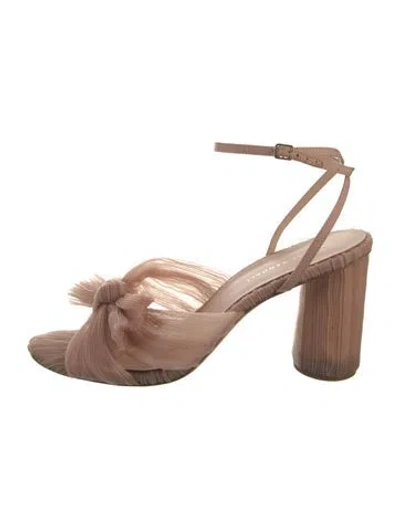 Pre-owned Loeffler Randall Bow Accents Sandals In Neutral