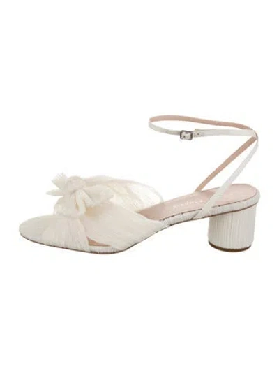 Pre-owned Loeffler Randall Bow Accents Sandals In Neutral