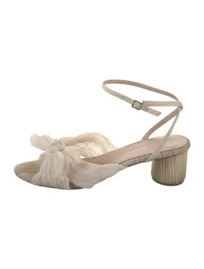 Pre-owned Loeffler Randall Bow Accents Sandals In Neutral