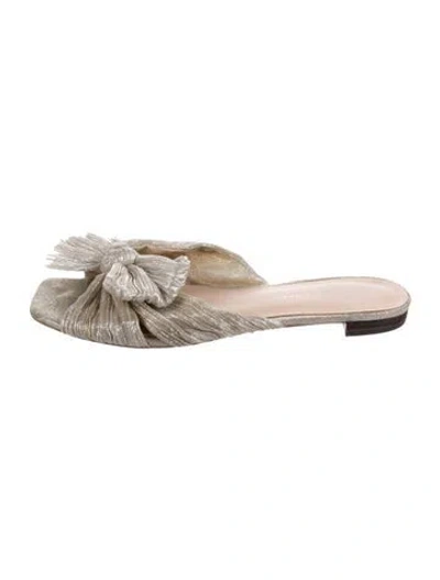 Pre-owned Loeffler Randall Bow Accents Sandals In Neutral